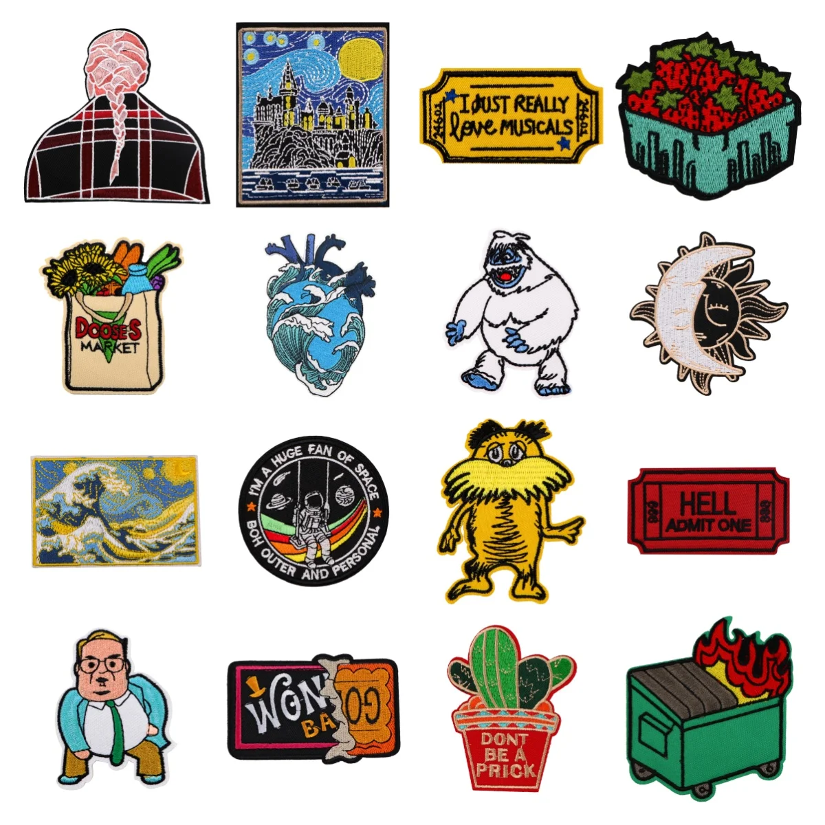 

Нашивка с вышивкой волн, билеты, железные нашивки для одежды, термоклеевые нашивки для курток, шитье, сделай сам, наклейки, подарки