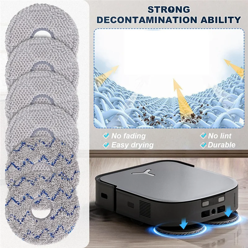 مجموعة ملحقات بديلة SANQ لملحقات المكنسة الكهربائية الروبوتية Ecovacs Deebot X2 / X2 Omni / X2 Pro / DEX86