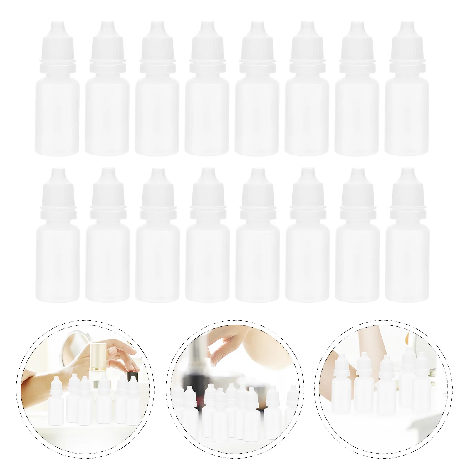 

50 Pcs Bottled Essential Oil Containers Dispenser Short Tip Lotion Liquid Practical Drip Plastic Can Portable