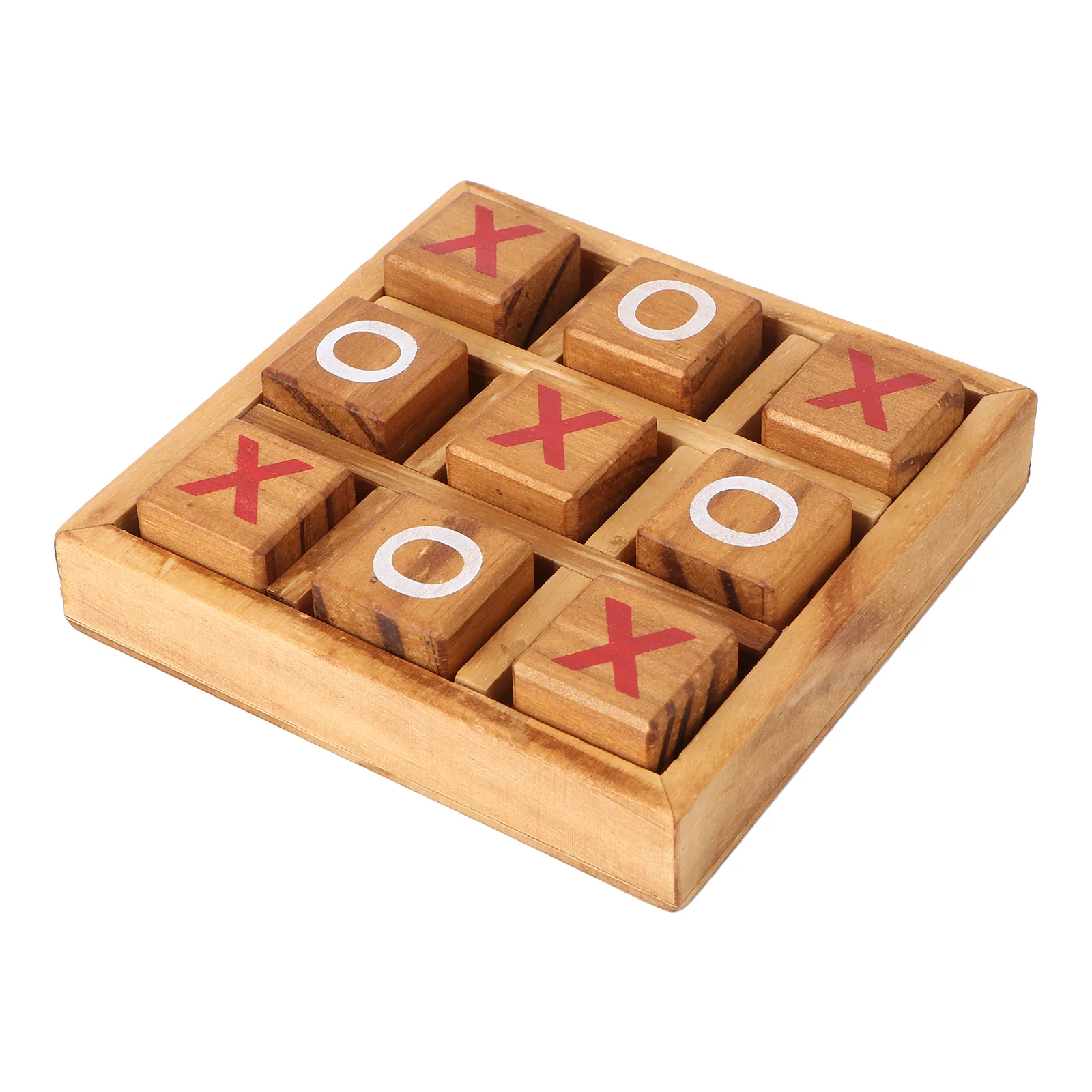 Xo papan kayu catur permainan TicTacToe keluarga-Toe anak luar ruangan Playset olahraga dekorasi