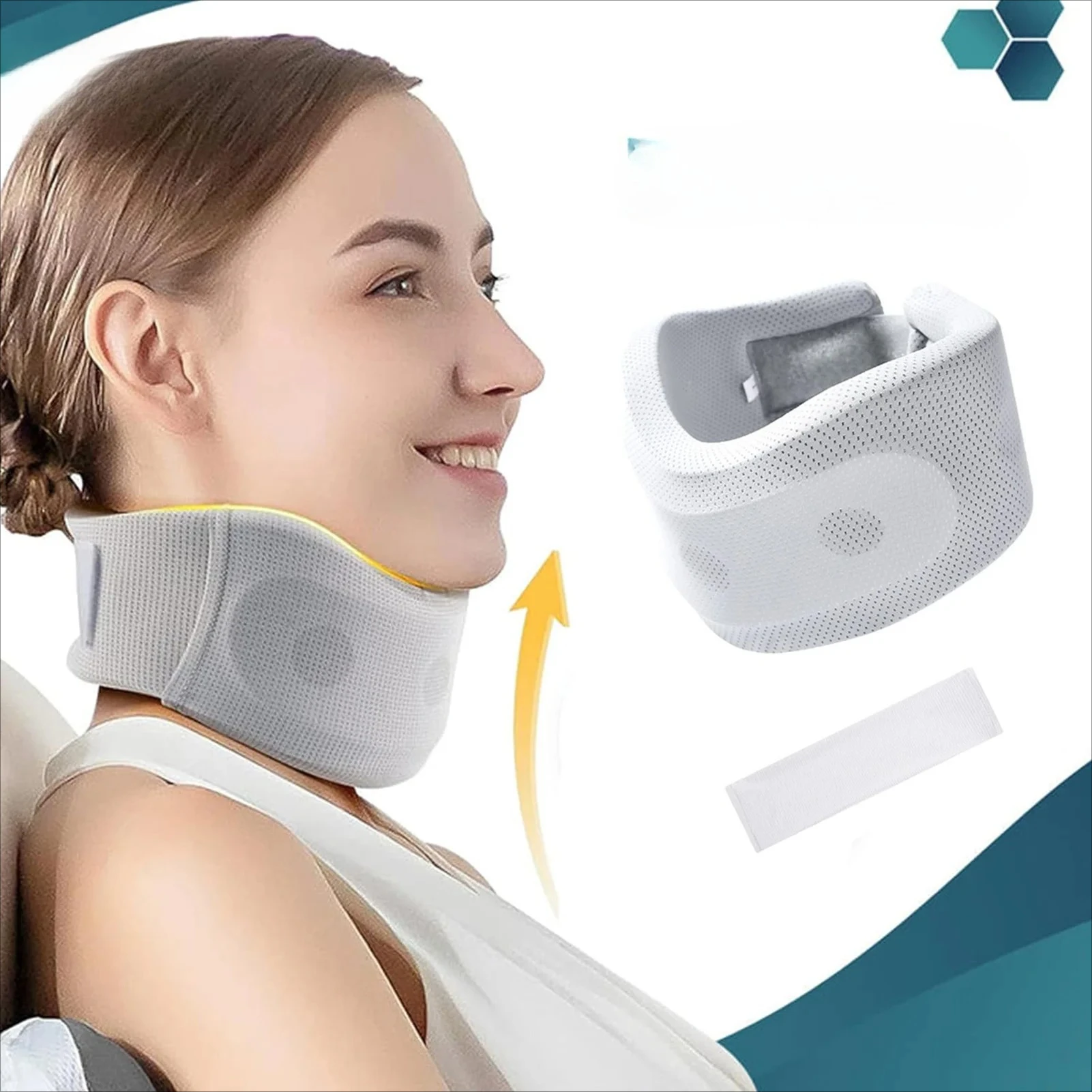 دعامة للرقبة من الإسفنج الناعم تدعم دعامات قابلة للتعديل مع غطاء بديل للسفر في المكتب والمدرسة المنزلية #1