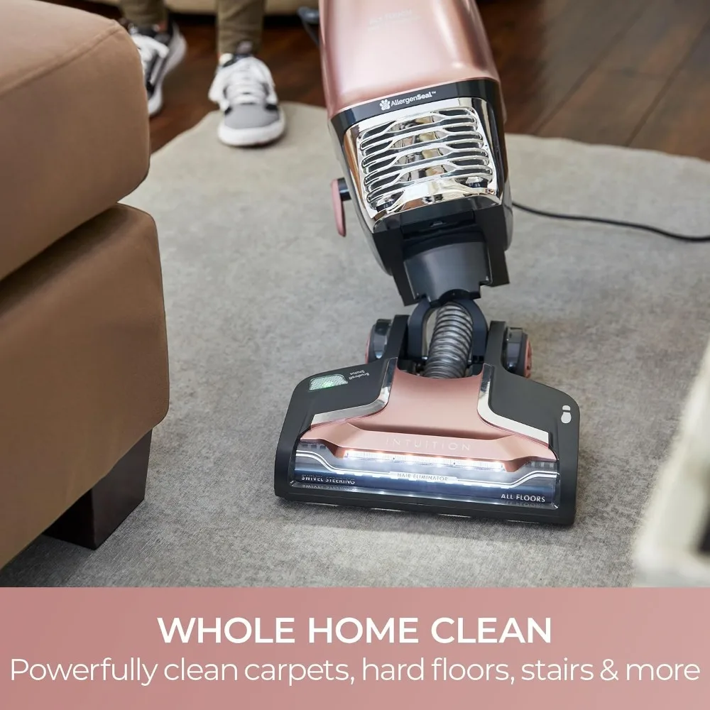 Upright Vacuum with Hair Eliminator Brushroll, Lift-Up Technology for Stairs, Pet Handi-Mate, Carpet & Hard Floor, Rose Gold view 5