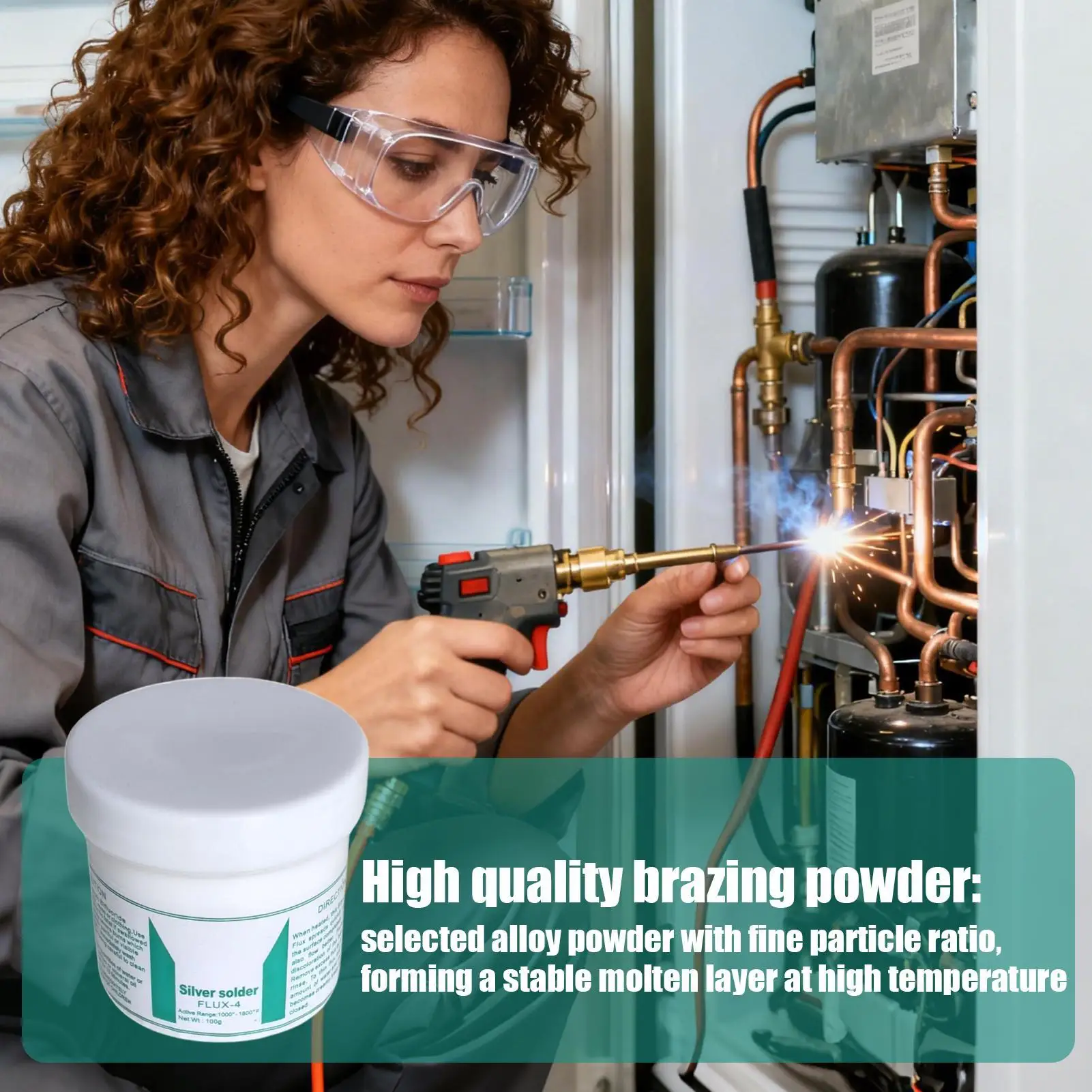 Solder Flux 100g Soldering Paste Flux Silver Brass Brazing Powder For Welding Copper Aluminum Copper soldering powder