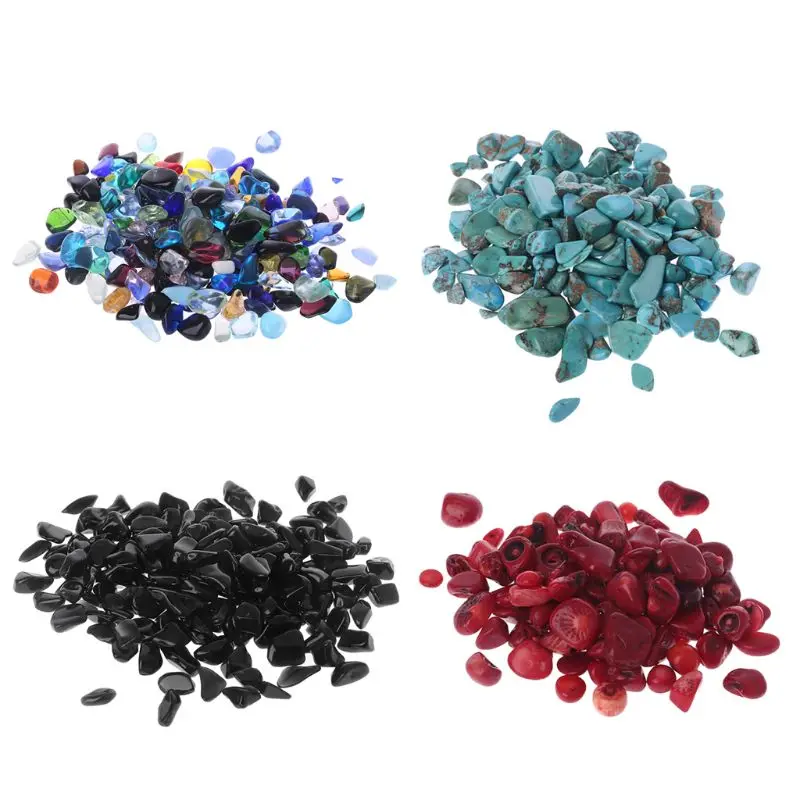 

652F Natural Stones Fish for Tank Decorative Gravels Mixed Color Pebbles Small Garden Rocks Soil Cover for Aquariums Vase Fil