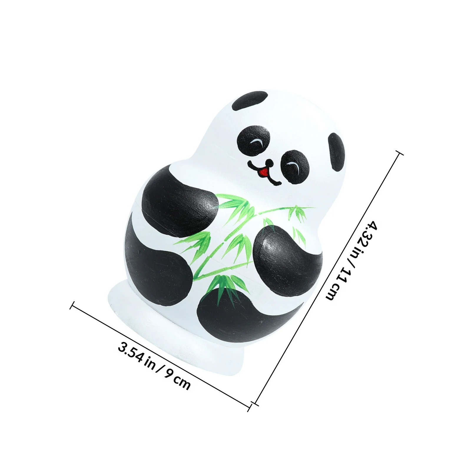 10 lagen houten cartoon nestende volwassenen huisdecoratie cadeau, Russische nestende panda Russisch