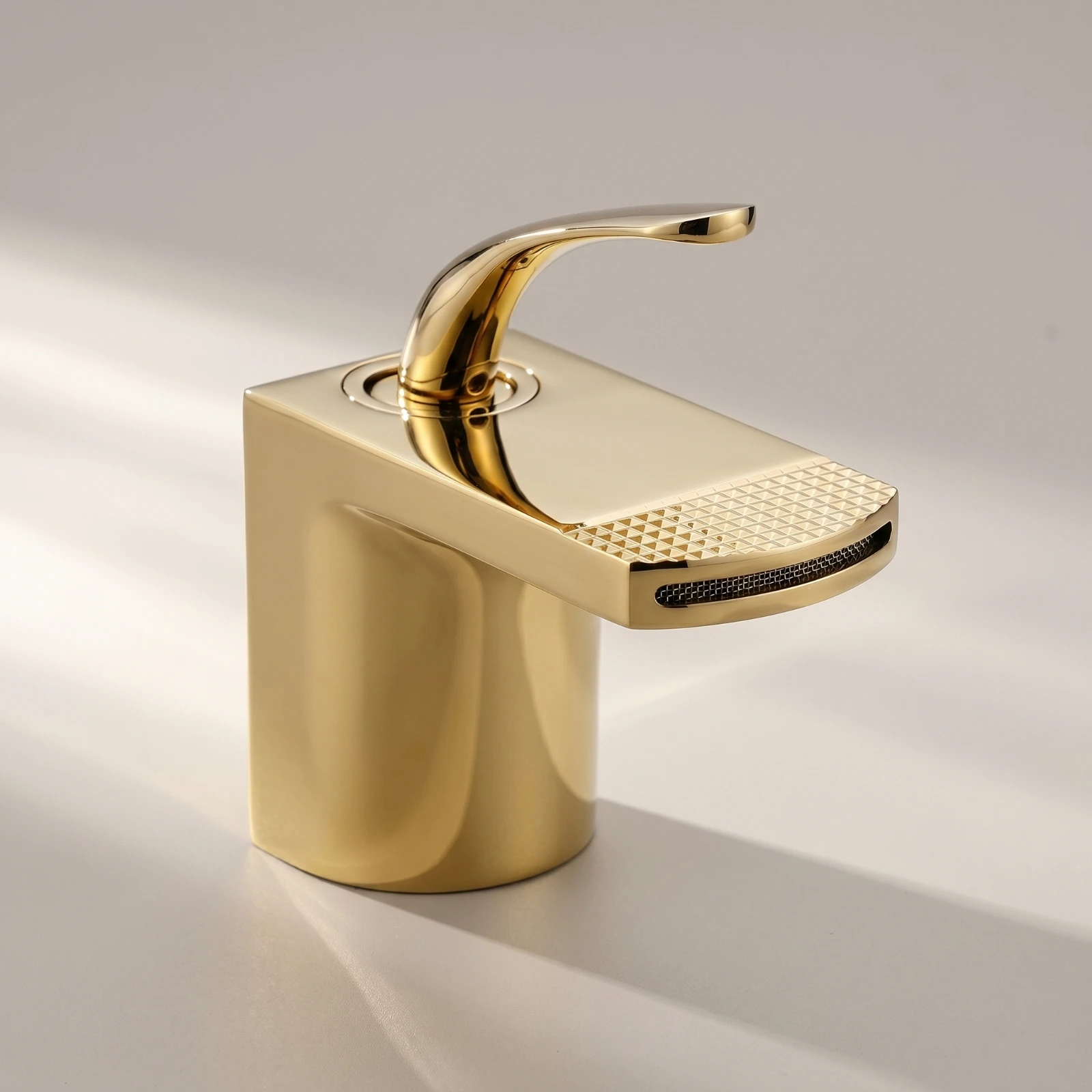 Waterfall Bathroom Faucet Hot and Cold Bathroom Sink Faucet Sink Tap Modern Fixture Low-Profile
