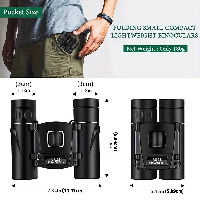 2024 NEW Monocular Mini Powerful Telescope Magnification BAK4 Prism Green Film Multipurpose For Outdoor Hunting Concert Camping