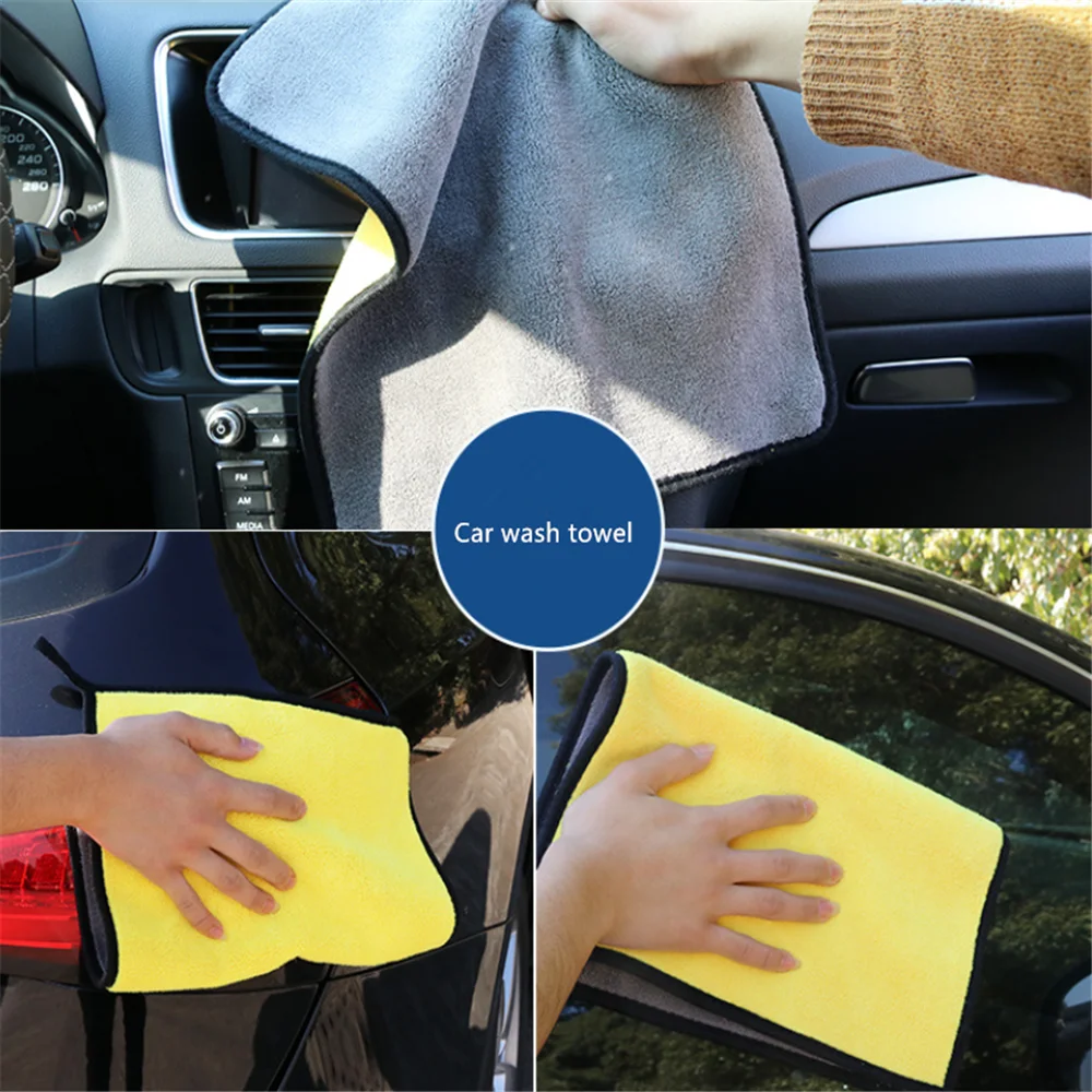 Car Wash Towel 30x30/60CM for Citroen C3 C4 C5 DS3 DS4 DS5 DS6 C1 C2 C6 C8 Fiat 500 Saab Renault Duster Megane 2 3