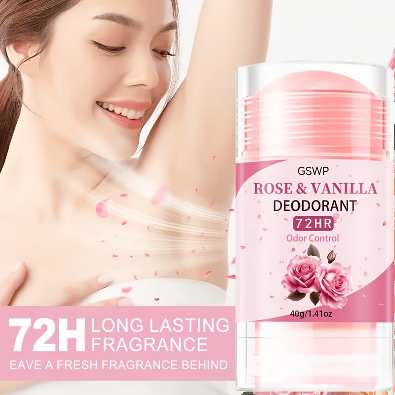 

GSWP rose and vanilla deodorant, with a 72-hour fragrance that lasts all day. Long-lasting odor protection.40g/80g