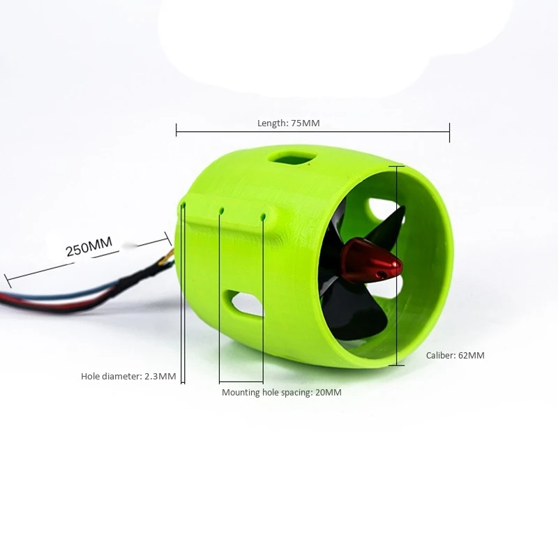 12-24V 20A Motor sin escobillas propulsor submarino RC cebo barco accesorio plástico RC barco Accesorios