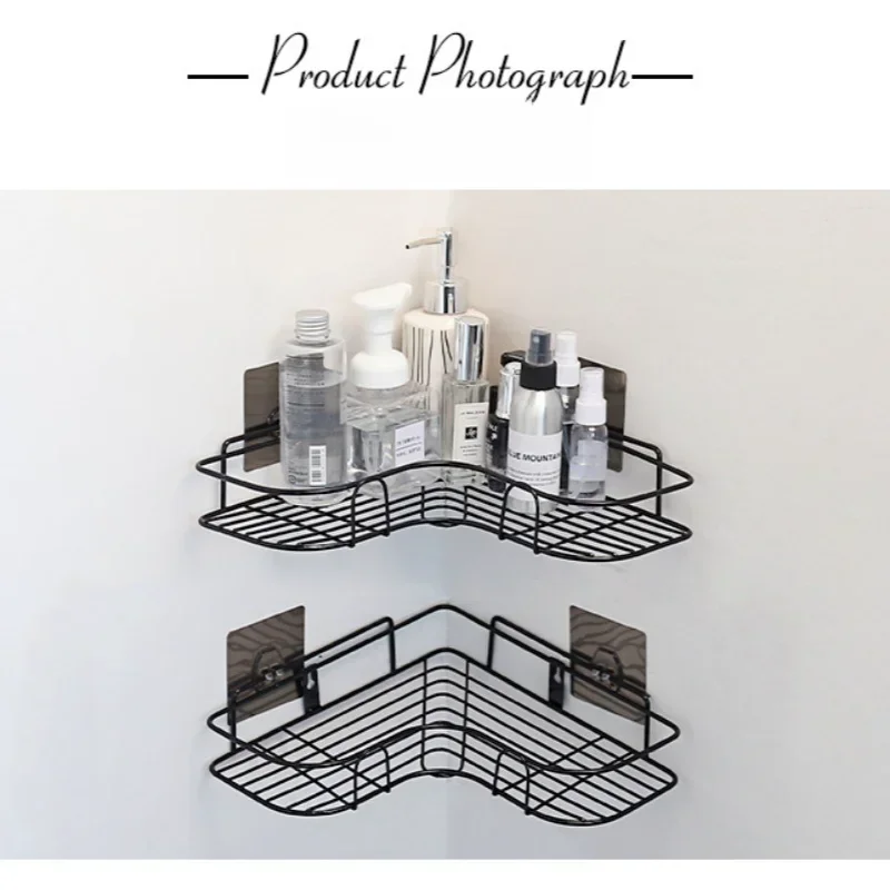 

Iron Triangle Rack For Kitchen Bathroom Storage Rack Thickened Love Corner Rack Storage Rack Durable