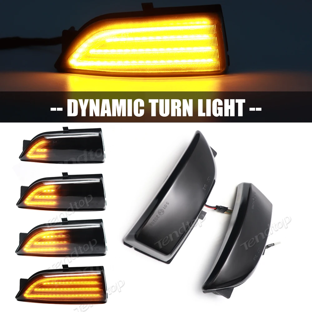 2xDynamic LED Turn Signal Sequential Side Marker Mirror Light For Ford Everest Ranger T6 Raptor Wildtrak 2015 2016 217 2018 2019