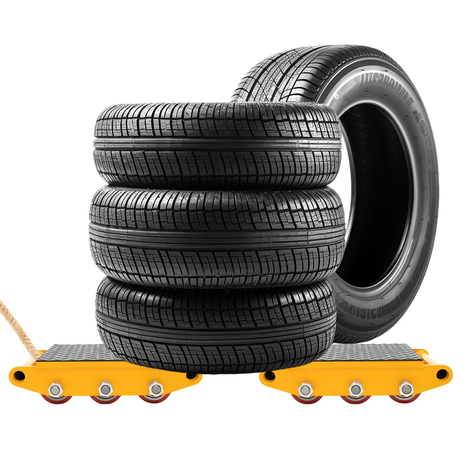 15T سبائك الصلب آلات نقل البليت عربة 9-رولر الثقيلة النقل دوللي حمل خزان لتحريك البضائع الصناعية