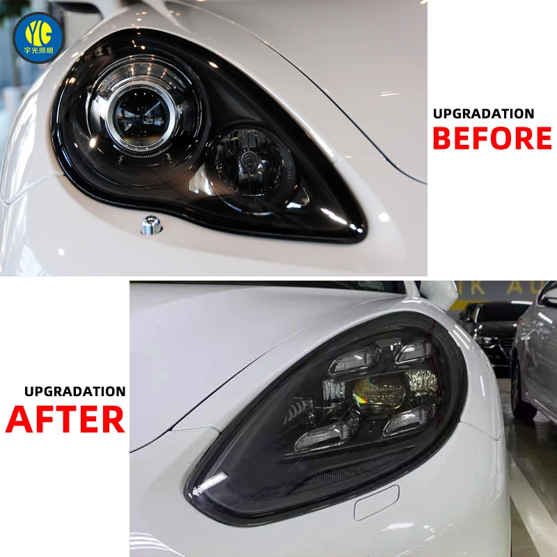 Dla Porsche Panamera 2010 2016 Rok Reflektor 970 970.1 970.2 Laserowe przednie światła Upgrade 2023 Pdls Matrix LED Reflektory
