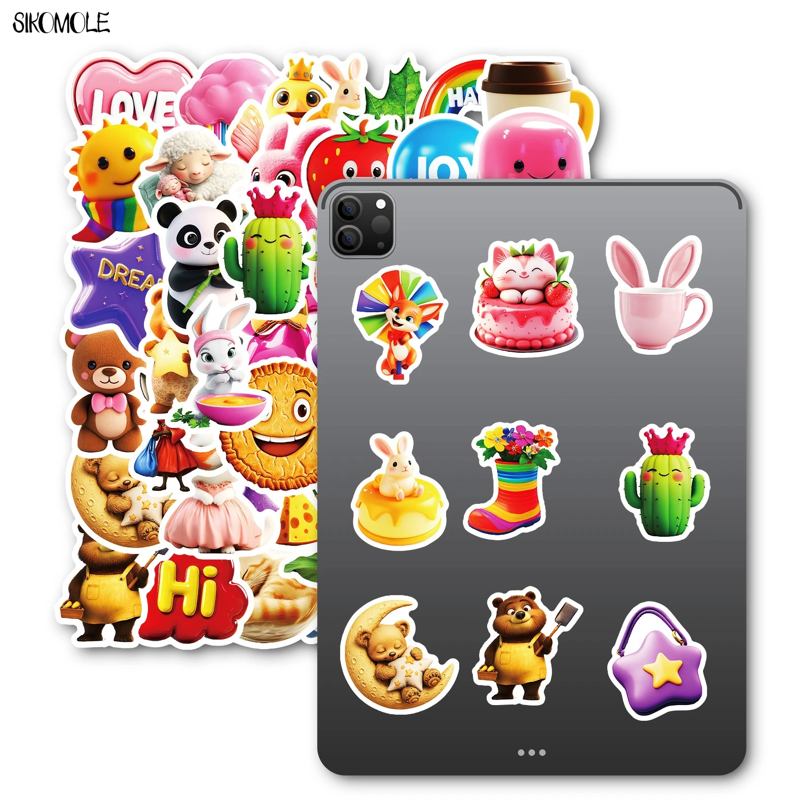 10/30/50PCS Leuke Cartoon Dieren 3D Art Stickers Kawaii INS Esthetische DIY Kid Reisbagage koelkast Decal Graffiti Sticker Pack