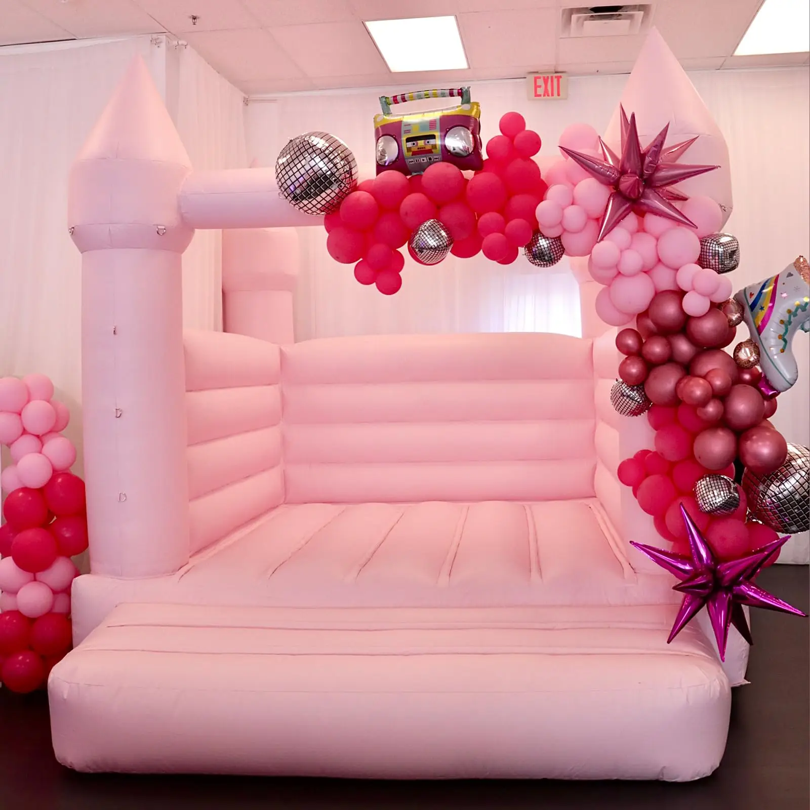 

China Factory PVC Inflatable Pink Bouncy Castle 4X3X3m Inflatable Bouncer House for Rental