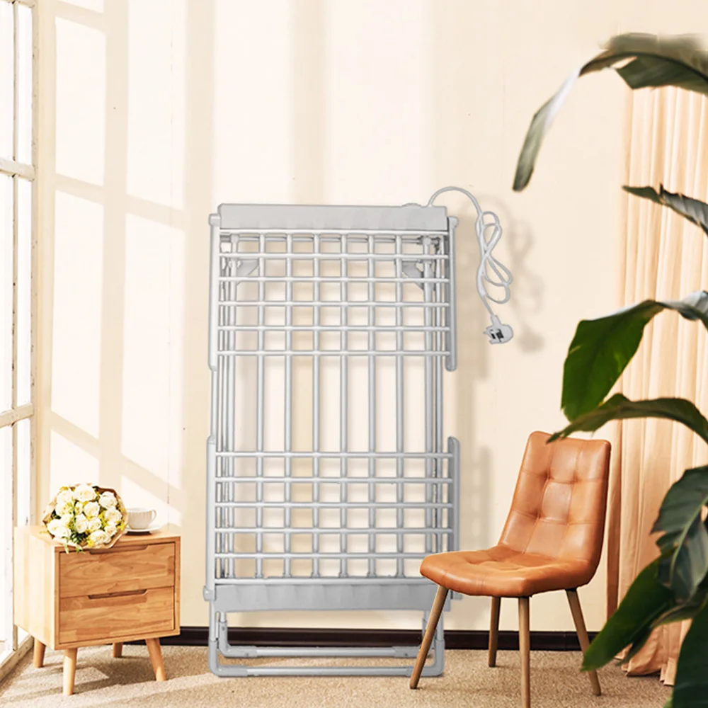147.5 * 53cm Drying clothes rack floor folding indoor dryer electric towel drying clothes heating drying rack