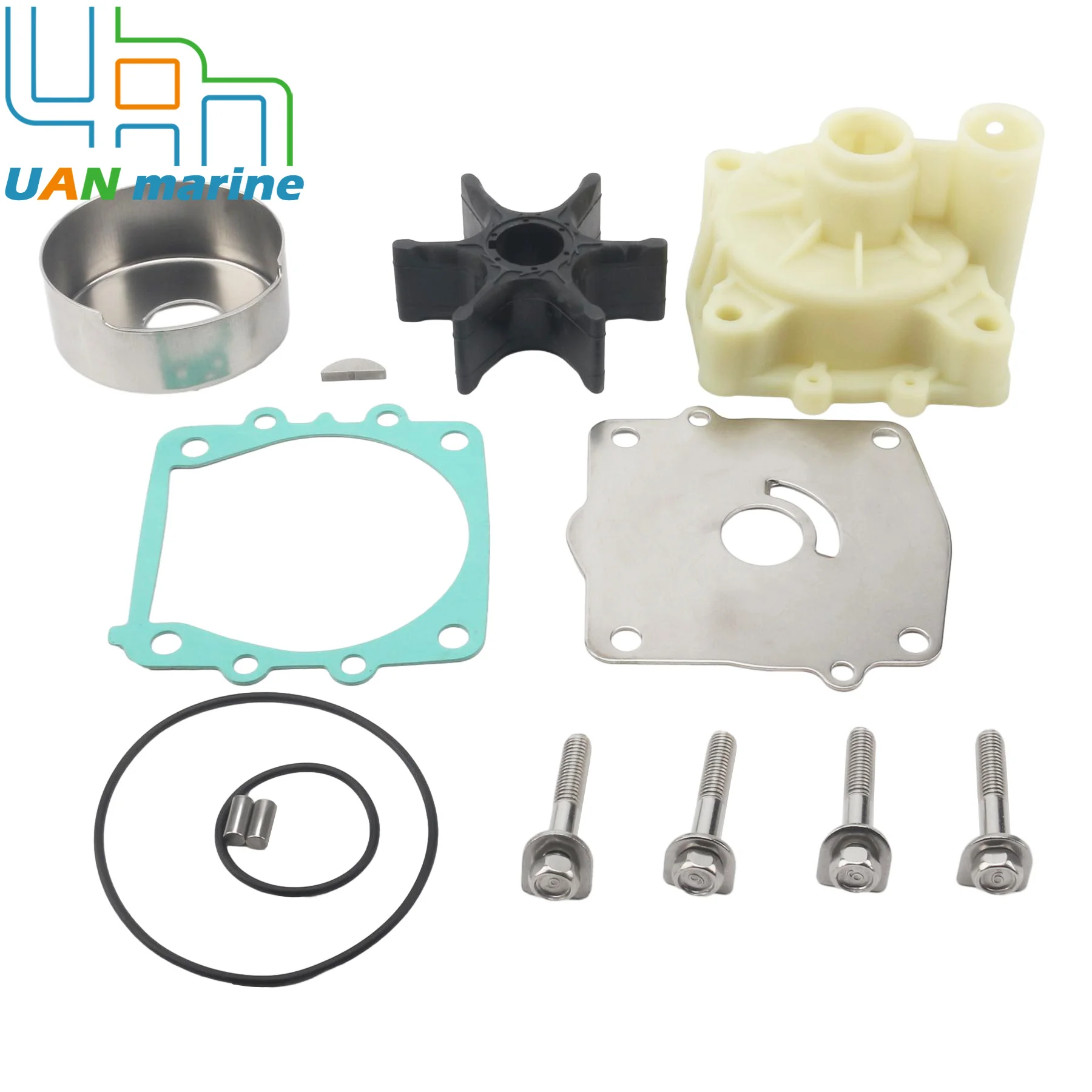 Kit de Reparo do Impulsor da Bomba de Água 6N6-W0078-01 Compatível com Motores Yamaha 2/4 Tempos 115 130 HP C115 F115 6N6-W0078-00