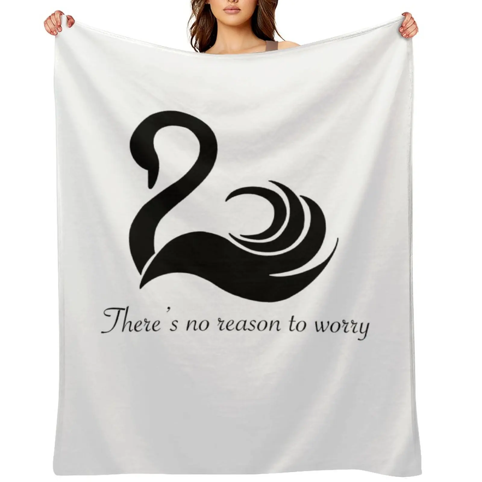

There's No Reason To Worry Quote Throw Blanket Comforter Plaid Blankets For Baby Blankets