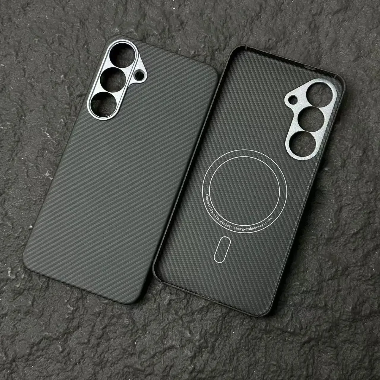 100% Aramid Carbon Fiber Luxury Case For Samsung Galaxy S25 Ultra Plus Magnetic Protective Cover Magsafe Back Shell For S25Ultra