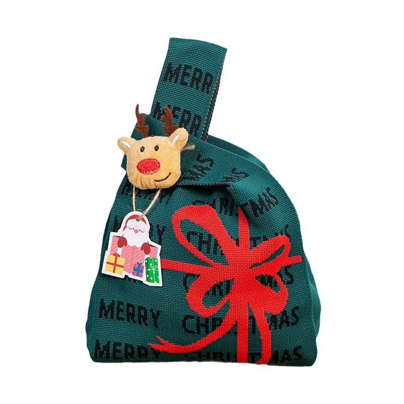 Christmas Knitted Gift Bag Christmas Eve Apple Gift Box Children's Candy Creative Packaging Box Gift Bag