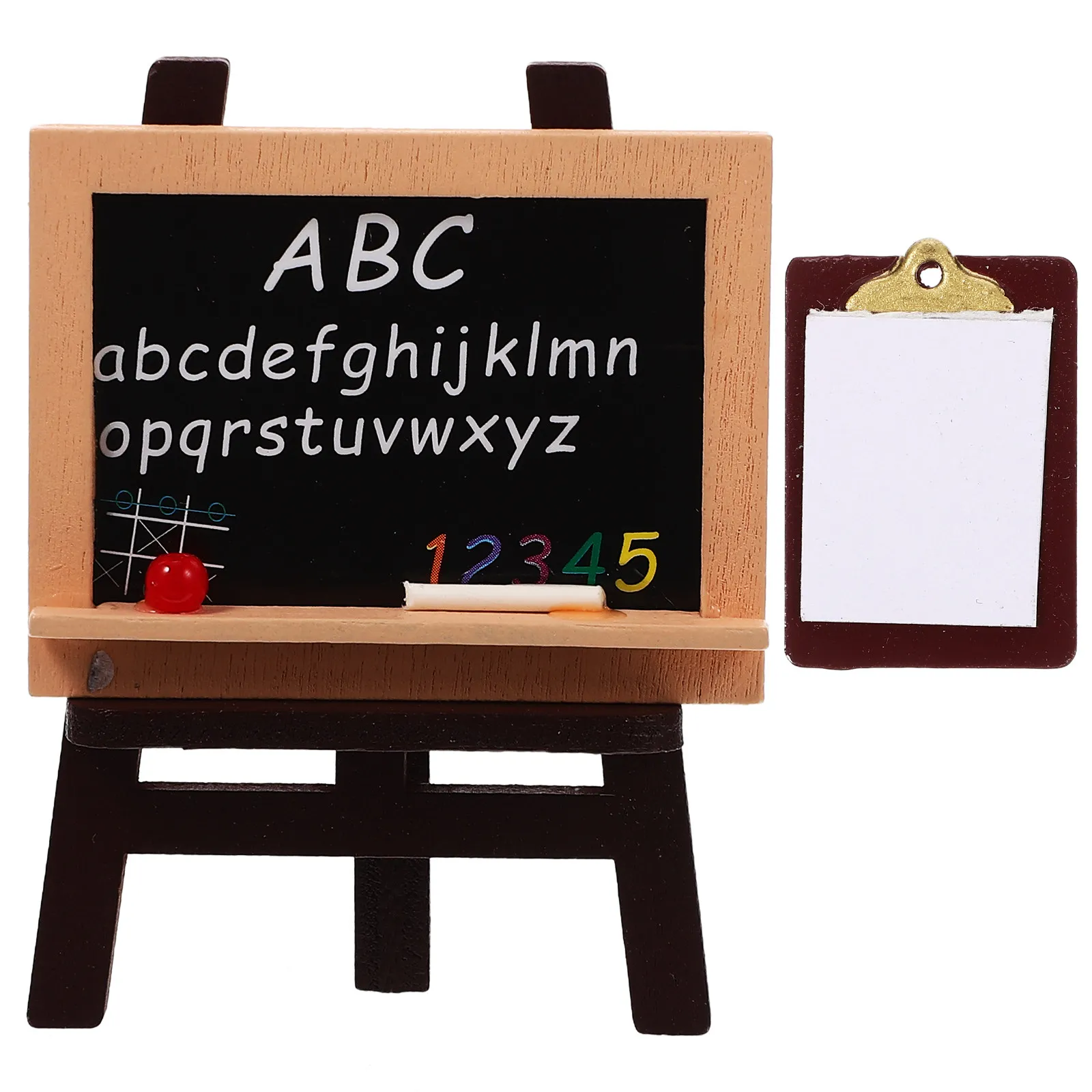 

1Set Lovely Wooden Mini Easel Lightweight Writing Board Creative Gift for Mini House Decoration and Play Easel Model