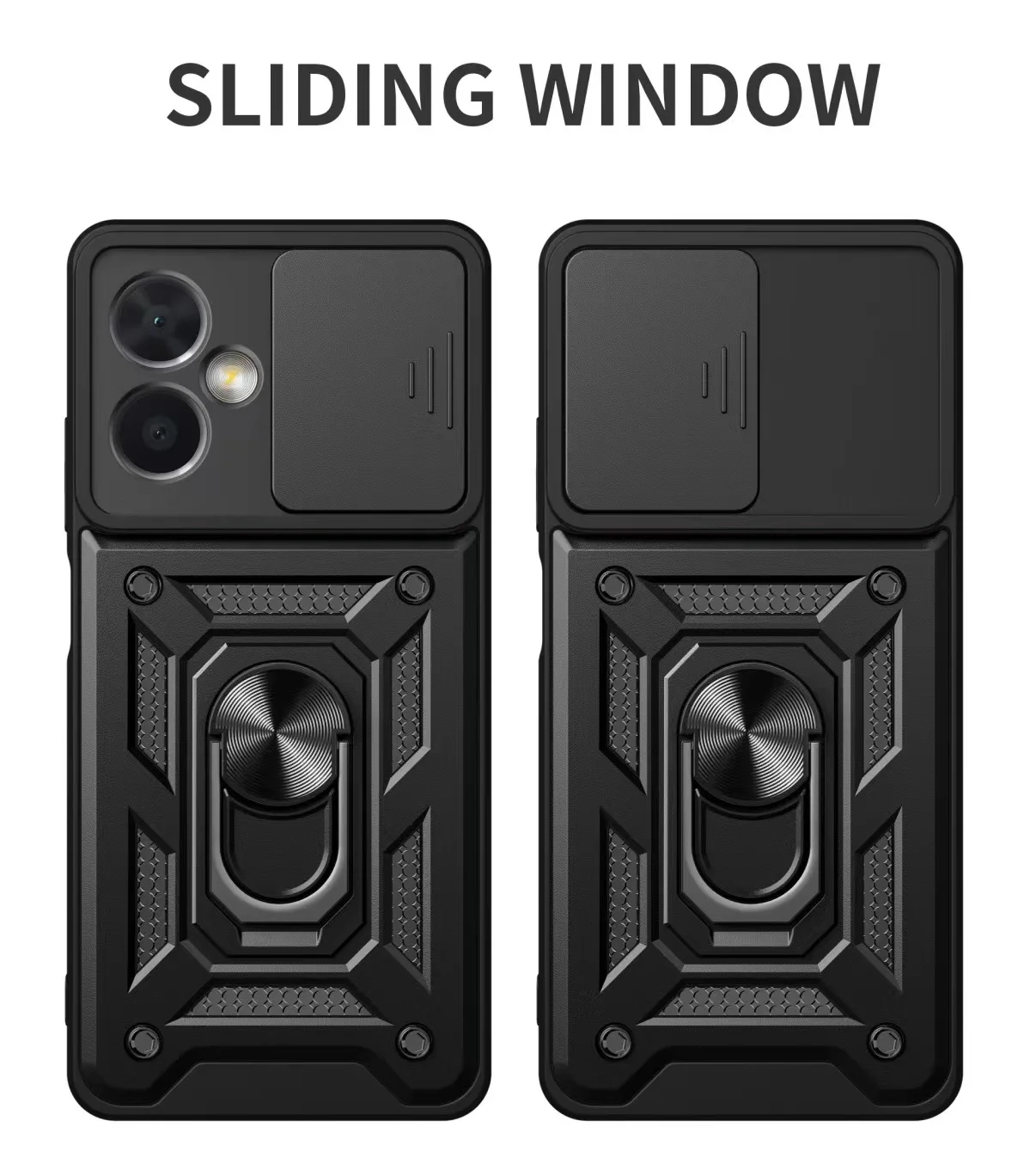 Funda protectora para Xiaomi Redmi Note 12s, protector de lente de ventana deslizante para Redmi Note 12 4G 12 Pro, anillo de soporte magnético