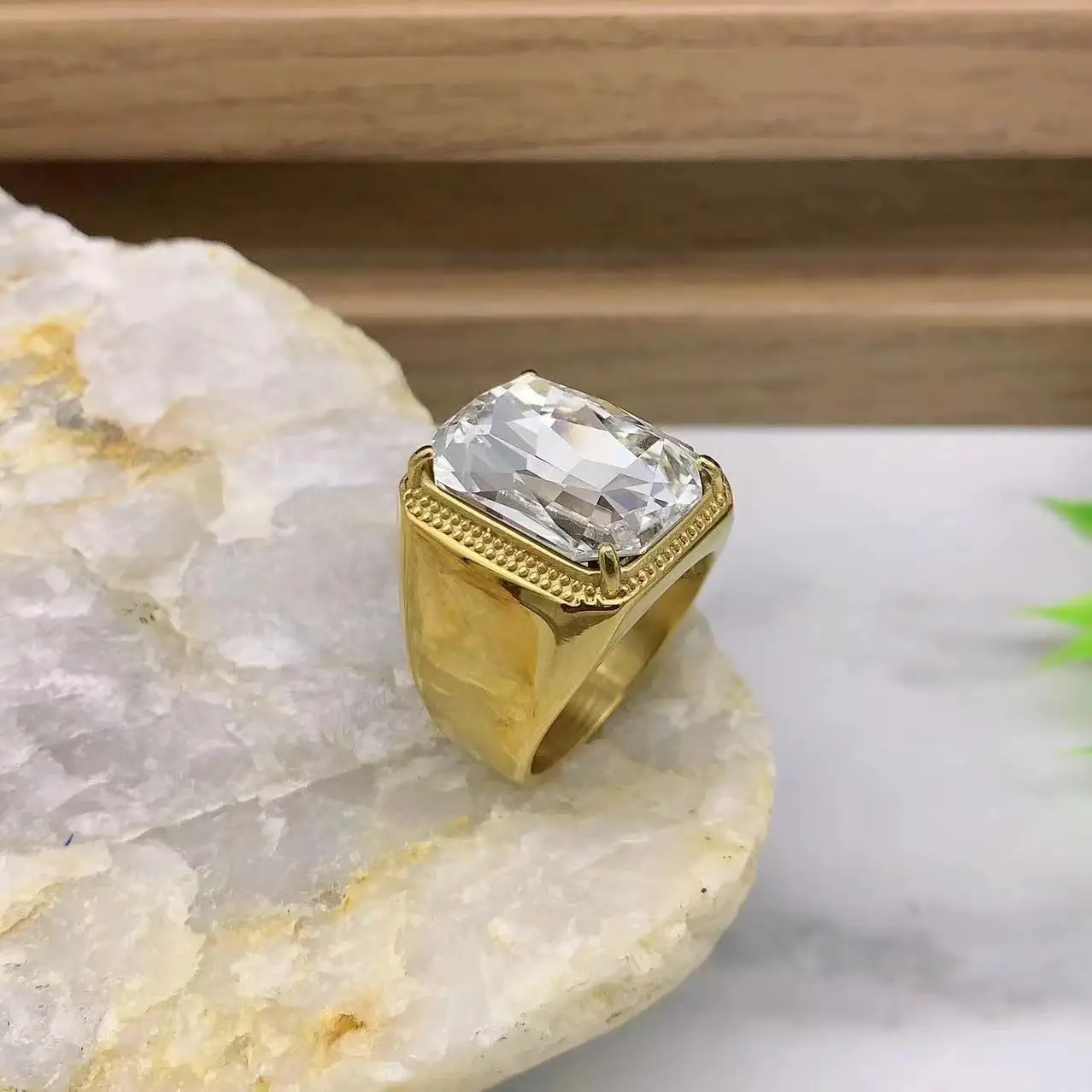 Men's/Women Gemstone Style High Quality Stainless Steel Ring - Image 2