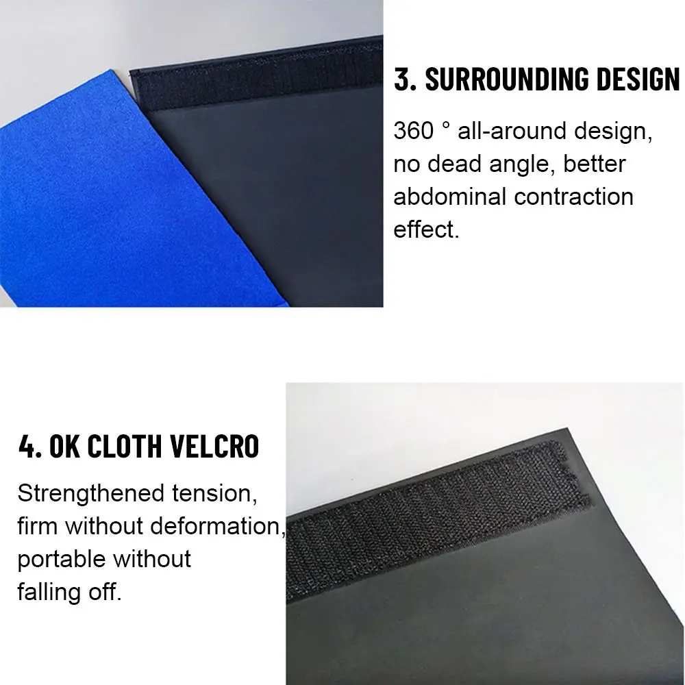 Polyester Taillengürtel mit Neopren-Unterstützung für den unteren Rücken, Schmerzlinderung, Lendenwirbelkontrolle, Sportlicher Nahtloser Körpergurt – Detail 4