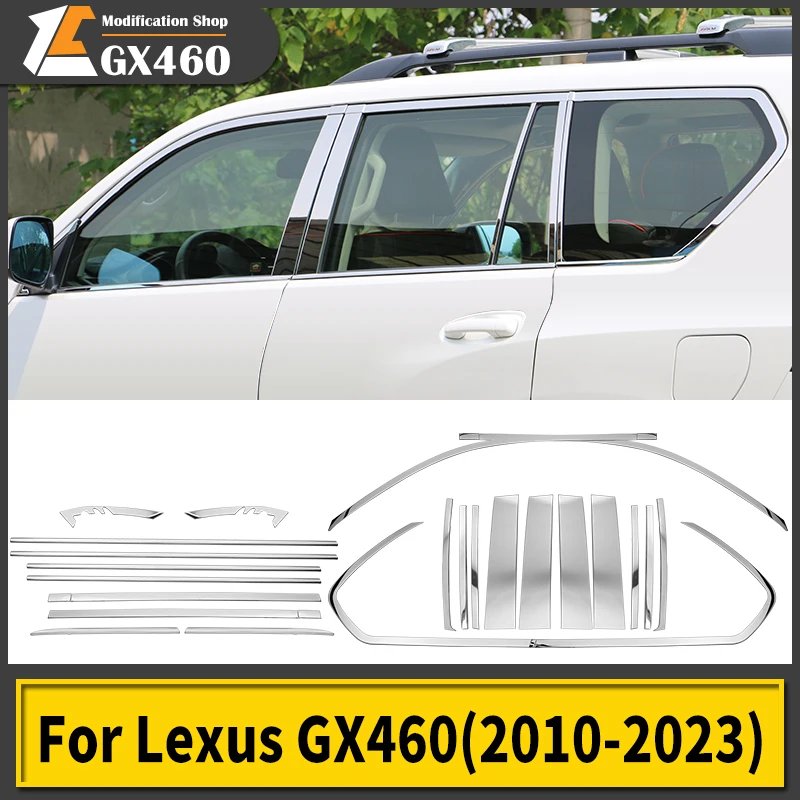 

For Lexus GX460 2010-2023 Car window trim strip GX 460 Exterior Chrome upgraded Accessories,Tuning,body kit 2022 2021 2020 2019