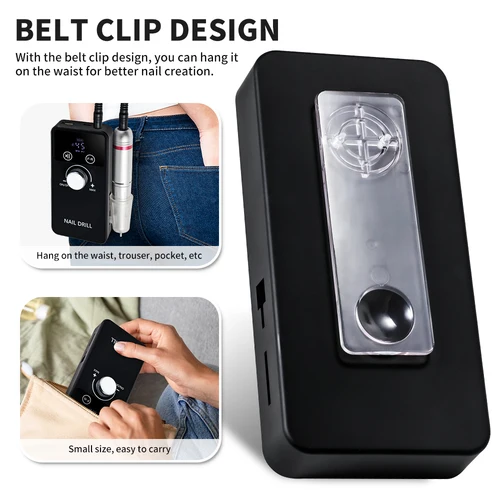 Imagen 2 del producto Taladro de uñas profesional de 45000RPM, lijadora de uñas eléctrica recargable, lima para manicura, lijadora de esmalte de uñas en Gel, poco ruido