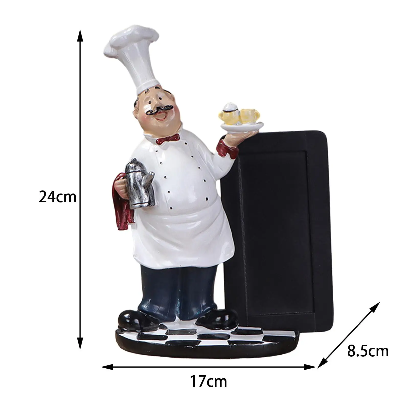 Chef Sculpture, Cooking Chef Ornament, Decorative Lifelike Collectible, Chef Statue ,Chef Figurine for Home Restaurant Shop