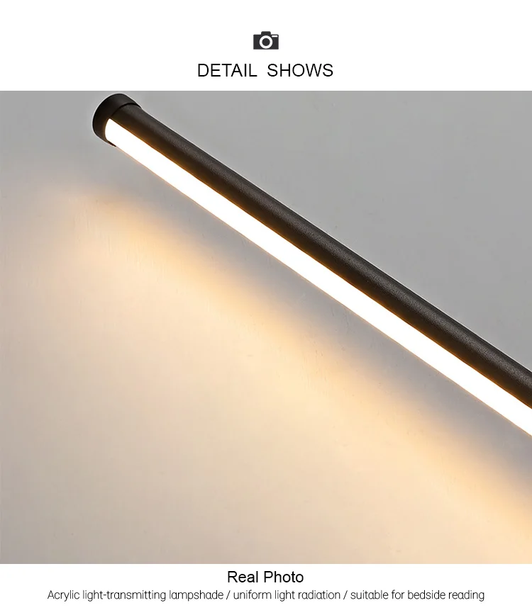 Modern LED Longer Pendant Lights Home Decor Hanging Lamp Dining Room Bedroom Bath Bedside Background Chandeliers Fixtures