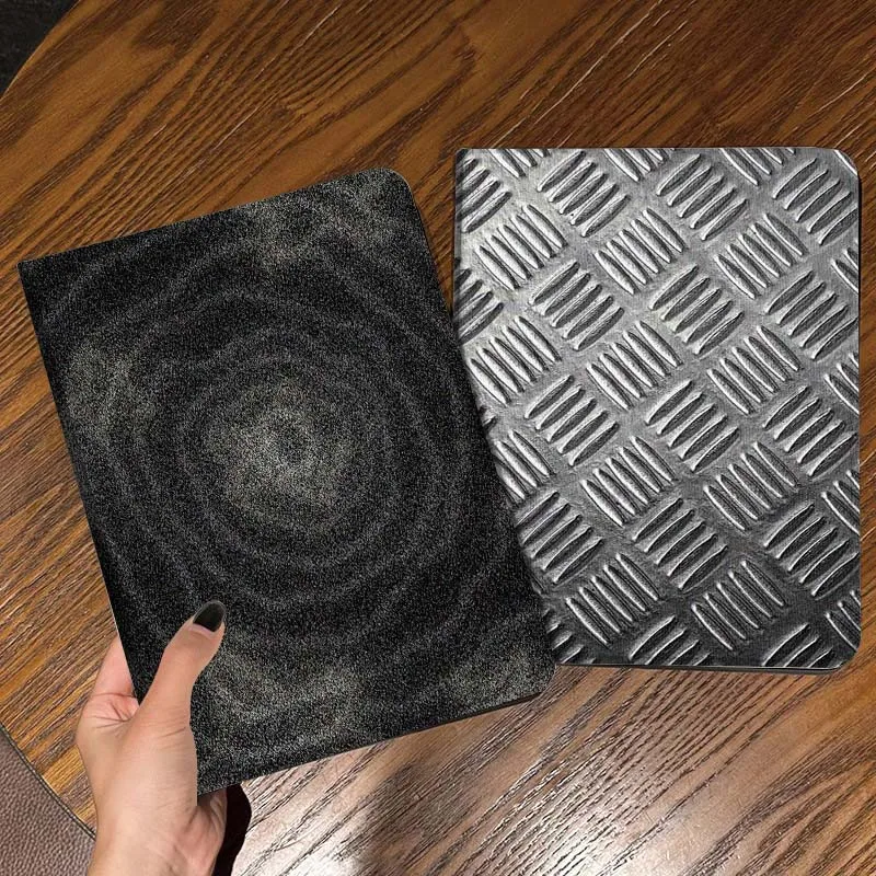 

Black Swirl Pattern Texture Tablet Case For Samsung Galaxy Tab S7 S8 S9 S10 FE Lite Gift