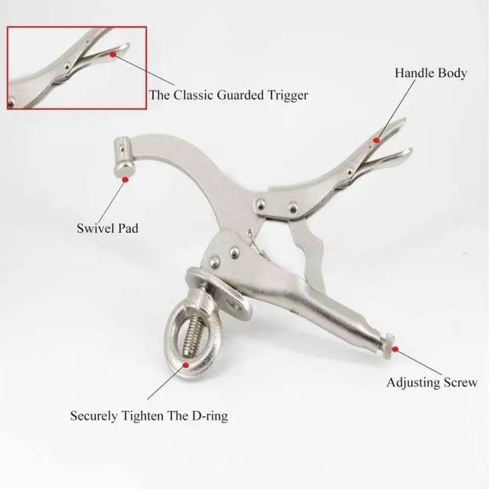 9Inch Drill Press Vice Clamp Woodworking Holding With Lock and Release Lever Locking Pliers Woodworking Metal Repair Tools