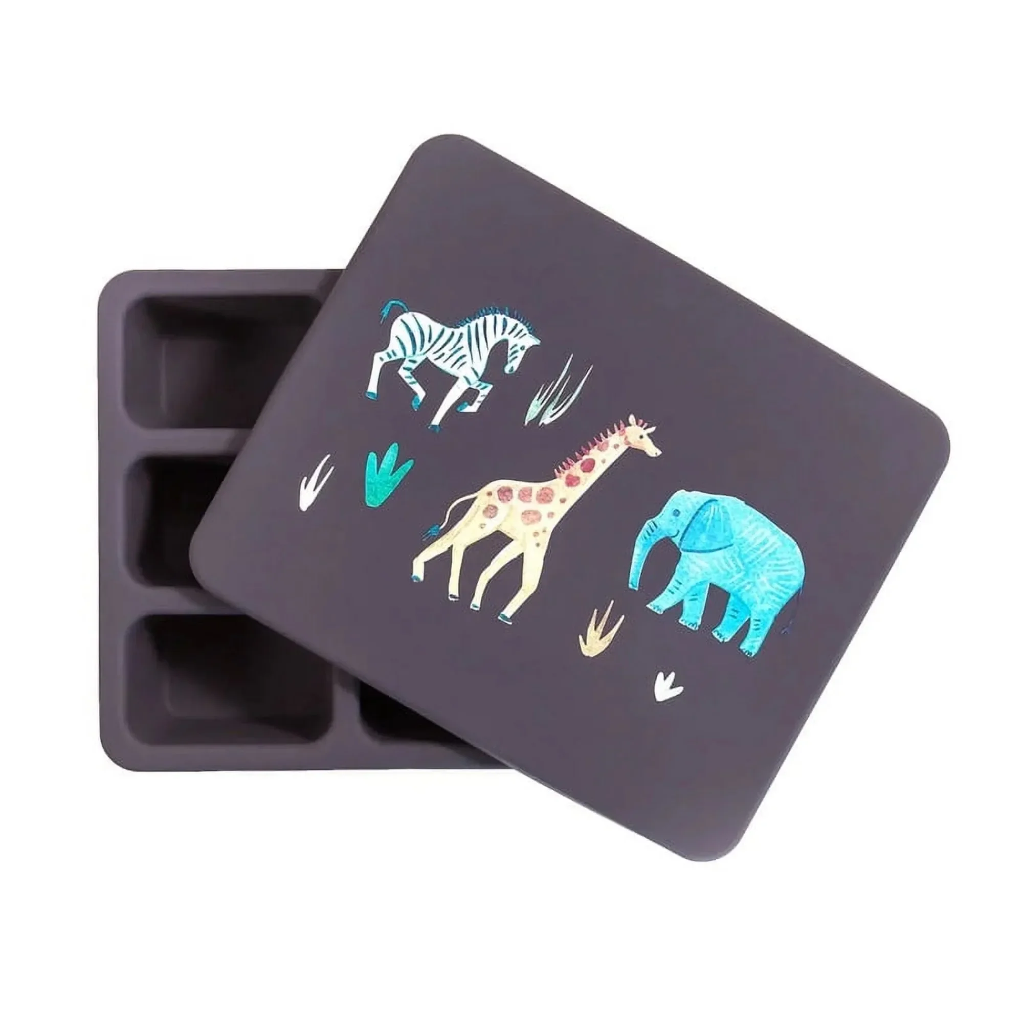 

Silicone Lunch Container with 5 Leak-proof Compartments – Food-Safe Materials, Sturdy, Dishwasher Safe, and BPA Free Black