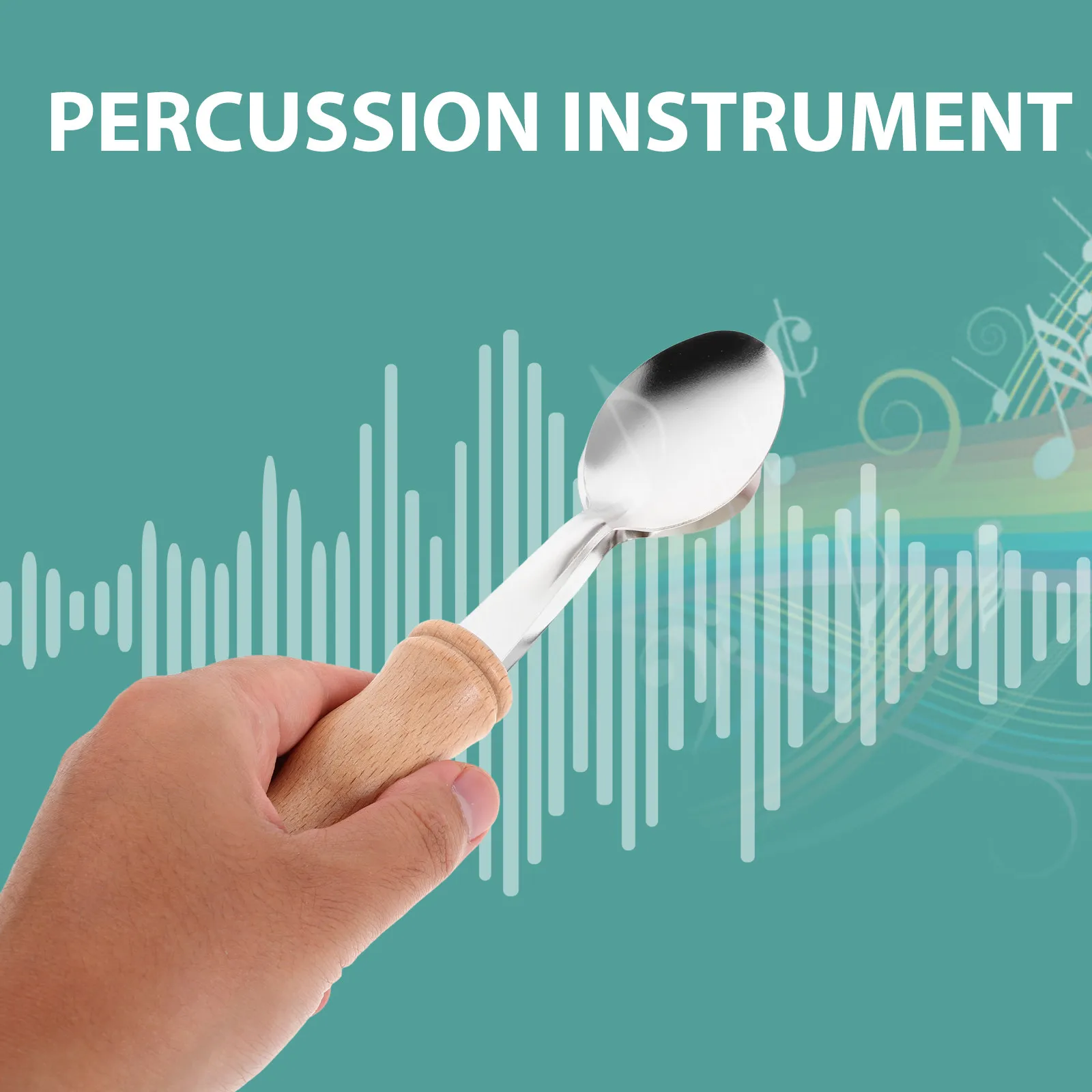2Pcs Wooden Rhythm Spoons Percussion Instruments Set Montessori Music Education for Kids Folk Musical Instrument view 6