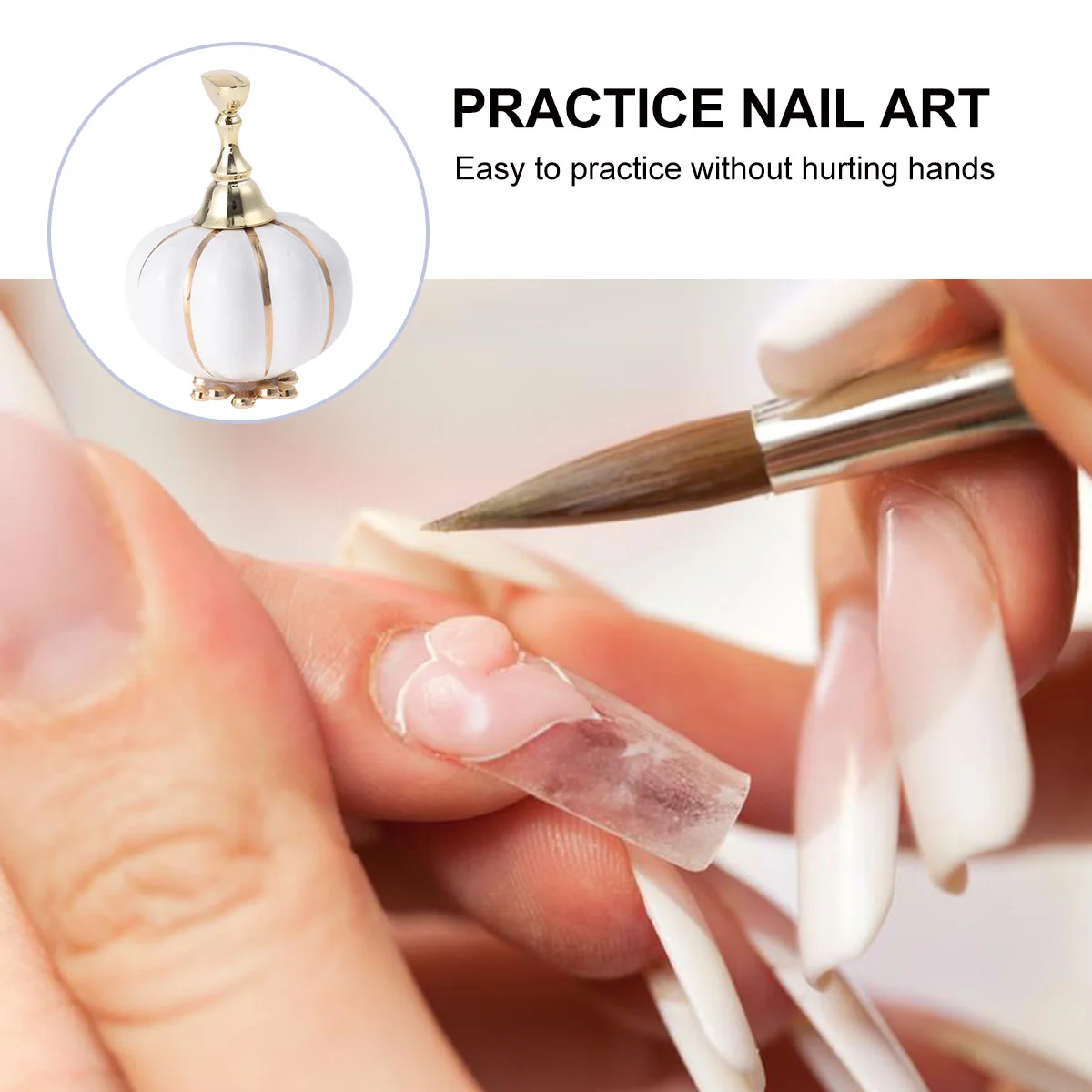 Display Frame Nail Practice Holder Fake Nails Tool Tray Tip Stand for White Shelves