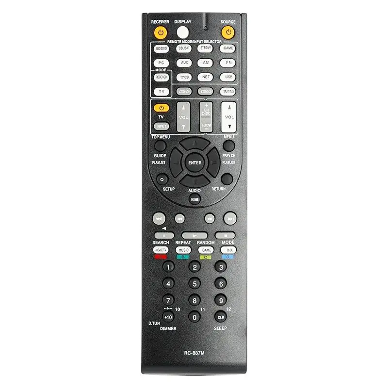 

RC-837M For Onkyo Remote Control Replacement, For Onkyo AV Receiver TX-NR616 TX-NR616B TX-NR616S TX-NR414 HT-S6500 HT-R494