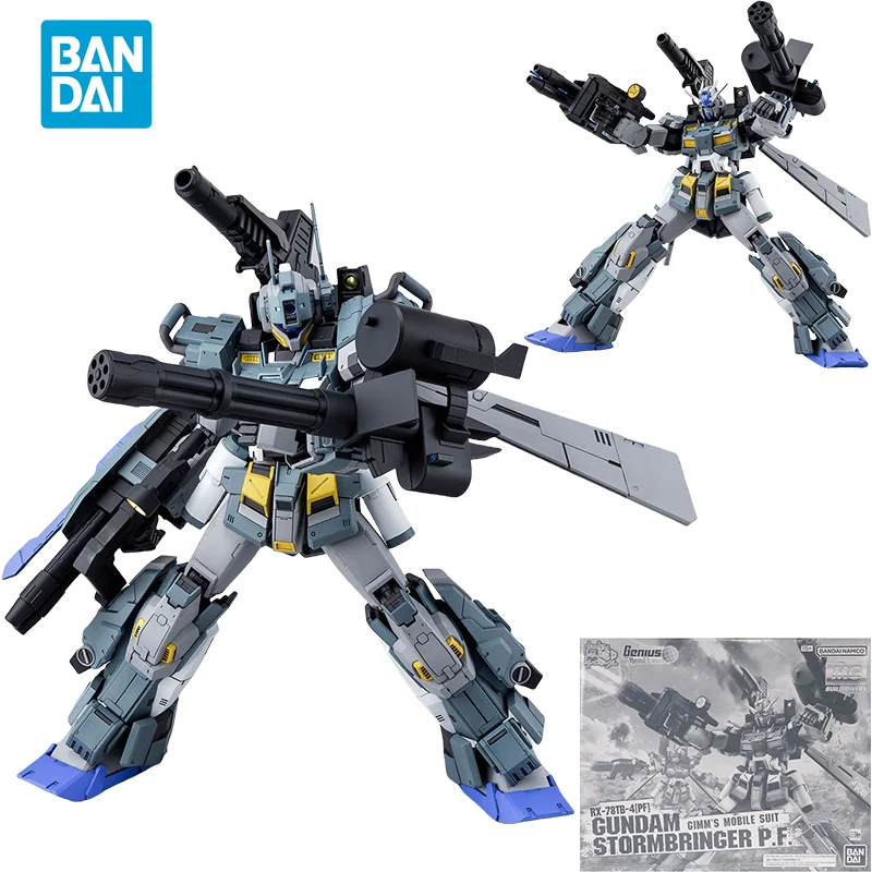 

Spot Direct Delivery Bandai Original Anime GUNDAM Model MG RX-78TB-4PF GUNDAM STORMBRINGER P.F. Action Figure PB Toys for Kids