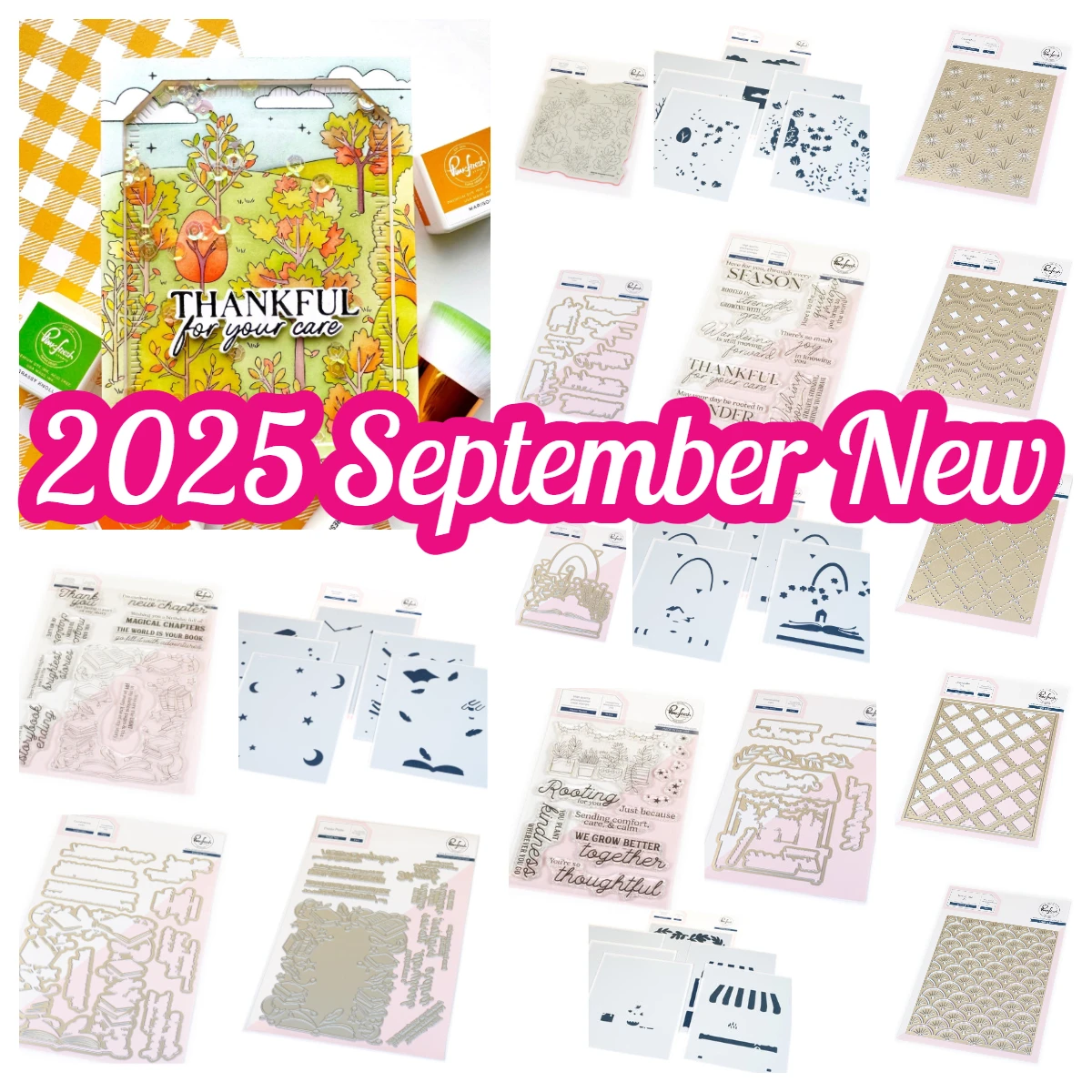 Pink Fresh New Dies Twilight Tales Dreamer's Forest Flower Market Die Stencil Petal Lacy Lattice Coverplate Die DIY Scrapbooking