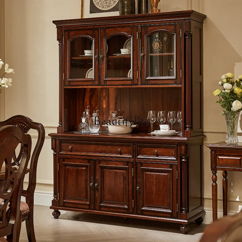 FG26American all solid wood North American cherry wood side cabinet wine cabinet