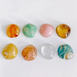 Resin Plastic Flat Back Irregular Spacer Pendant Earring Charms Accessories Jewelry Component Diy Handmade Material 10pcs