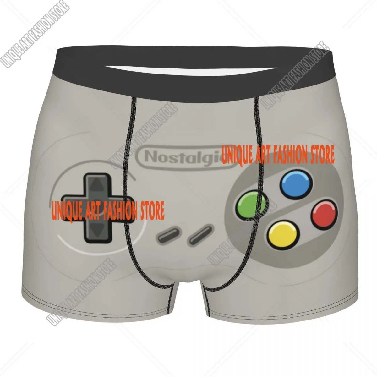 Sous-vêtements masculins de contrôleur de Turbo de jeu vidéo, culotte nostalgique, caleçon personnalisé, caleçon de jeu vidéo, cadeau d'amant, short commandé