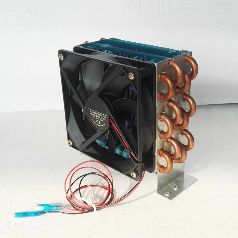 Radiador Aletado Tubo de Cobre Refrigerado a ar Micro Mini Condensador Evaporador com 120 Único Ventilador Cp3x6x120