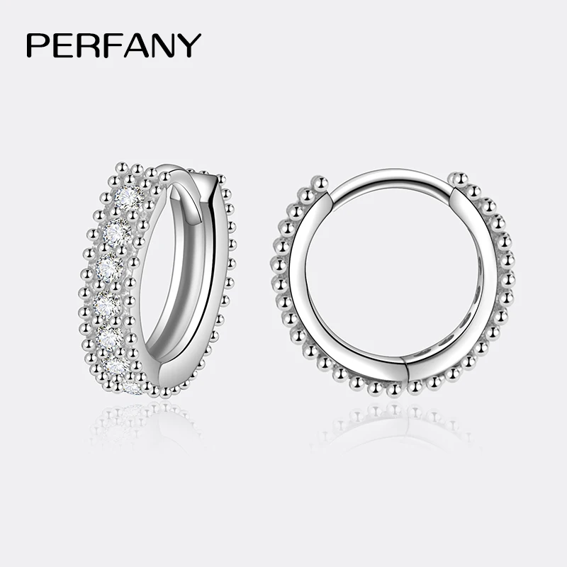 PERFANY 0.14CT Moissanite Earrings for Women S925 Pure Silver Laboratory Cultivated Diamonds Fashion Wedding Jewelry Party Gifts