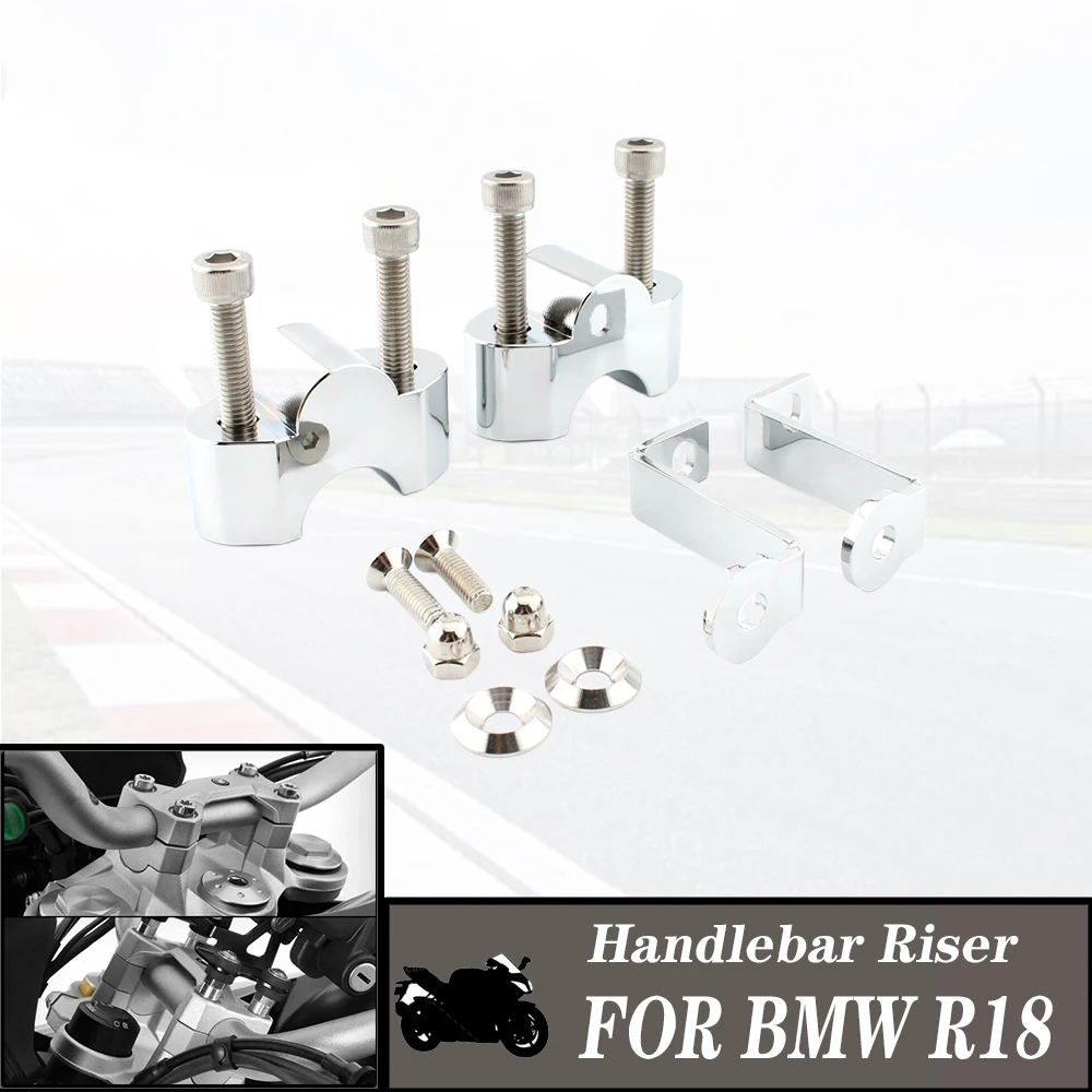 FOR BMW R18 2020-2022 Handlebar Heightening Riser Motorcycle Rises 20MM Backward 15MM CNC Aluminum Plated NEW R18 image 4