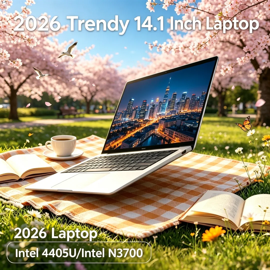 2026new 14.1 Inch FHD Ornate Finelight Laptop Intel N3700/Intel 4405U Win11 DDR4 16GB/32GB SSD Voguish Regional Arbitrator