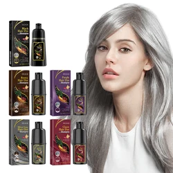 Hair Dyeing Shampoo 3-in-1 Rapid Hair Dyeing Repair Dry Cleaning Nourishing Hair Roots Restoration Hair Coloring Black Shampoo