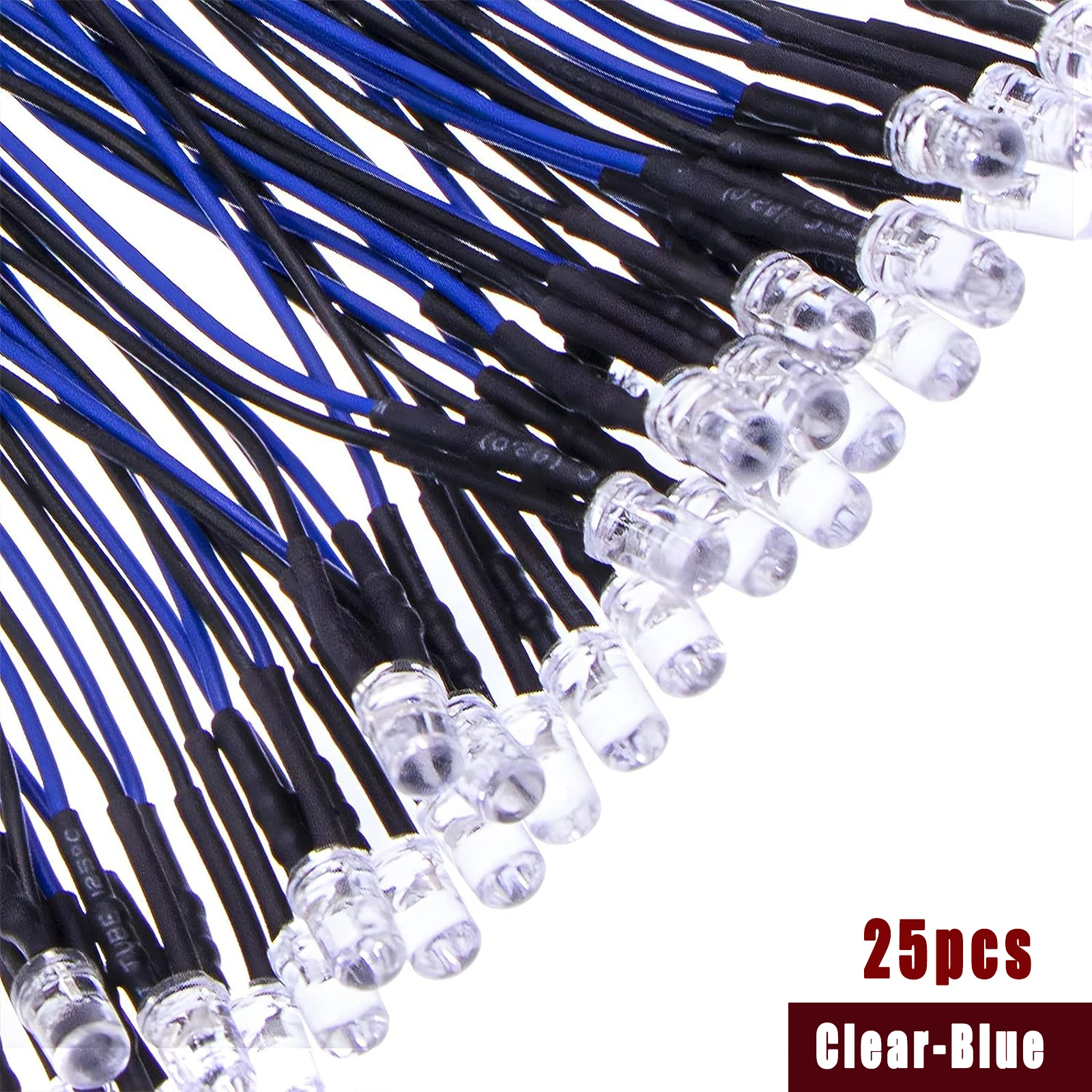 25-Pack 12V Prewired 5mm LED Diodes (RGB + Colors) image